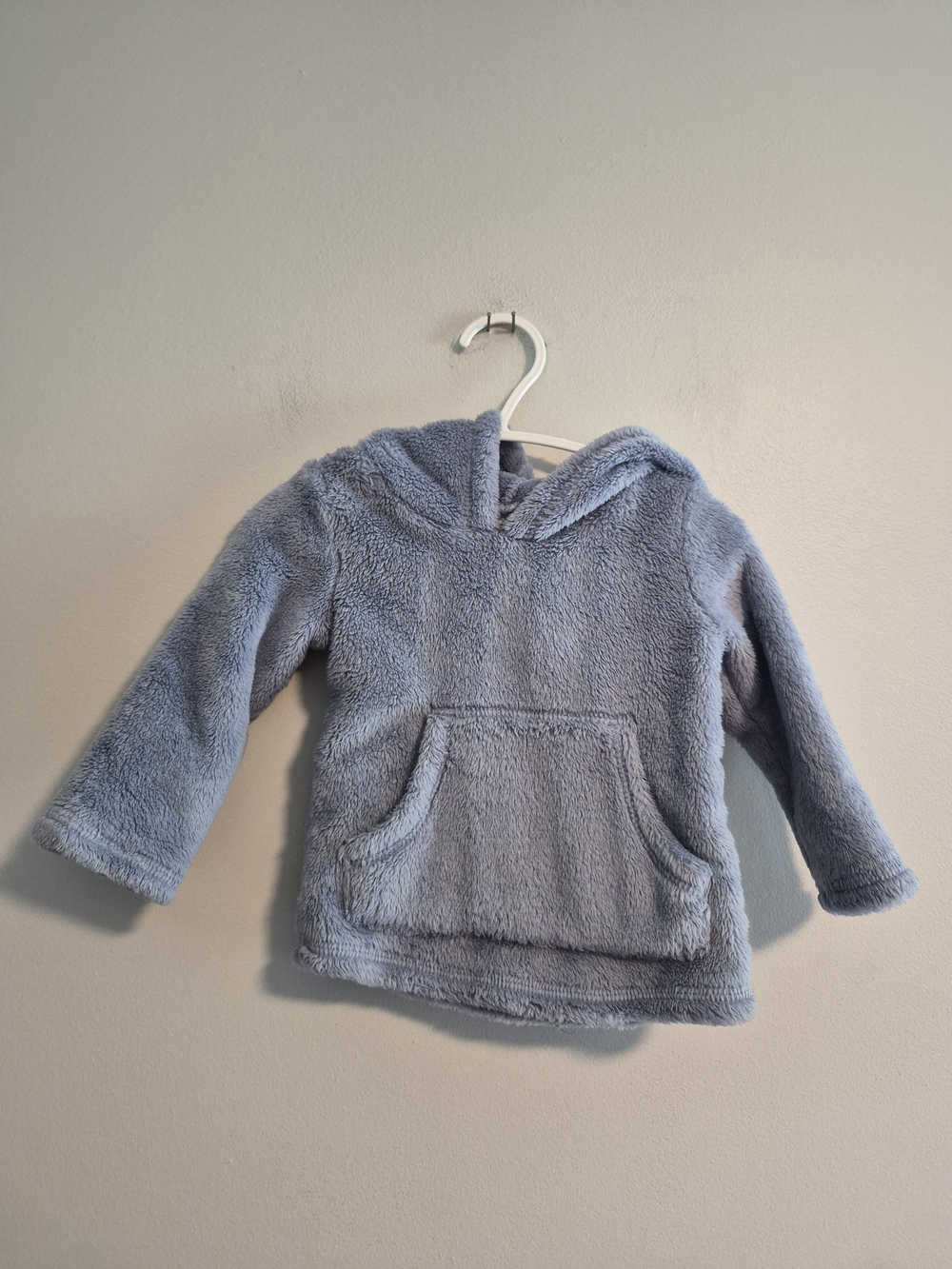 Carter's 12m Blue Sherpa Fleece Hooded Pullover Sweater